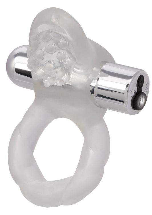 Bestel: Nubby Lover's Delight vibratong cockring by CalExotics - bij Happytoys: de erotische sex webshop | liever Happy dan Easy ⭐⭐⭐⭐⭐