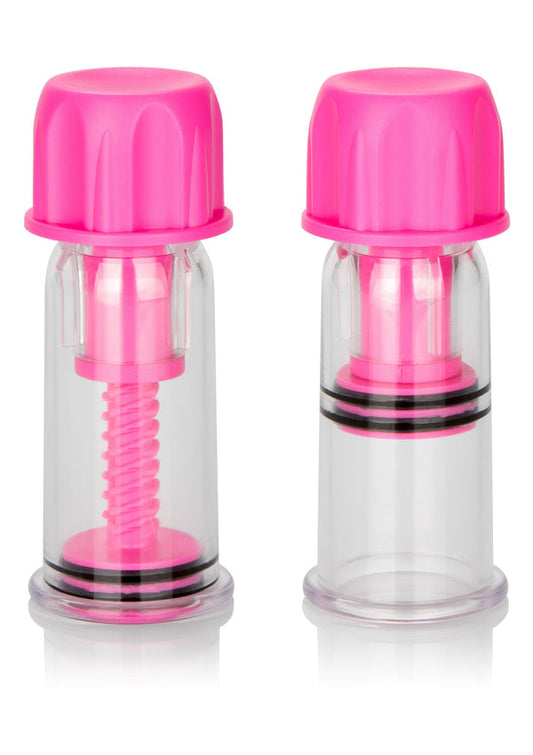 Bestel: Vacuum Twist Suckers by CalExotics Nipple Play - bij Happytoys: de erotische sex webshop | liever Happy dan Easy ⭐⭐⭐⭐⭐ - Roze - 12948 - PINK