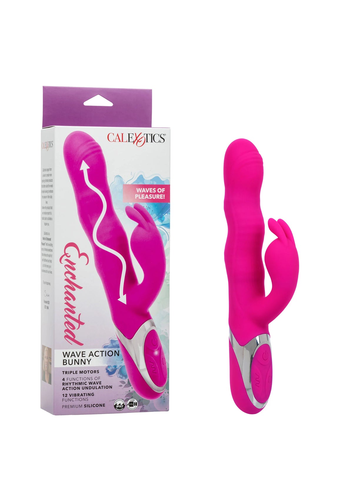 Bestel: Wave Action Bunny by CalExotics Enchanted - bij Happytoys: de erotische sex webshop | liever Happy dan Easy ⭐⭐⭐⭐⭐
