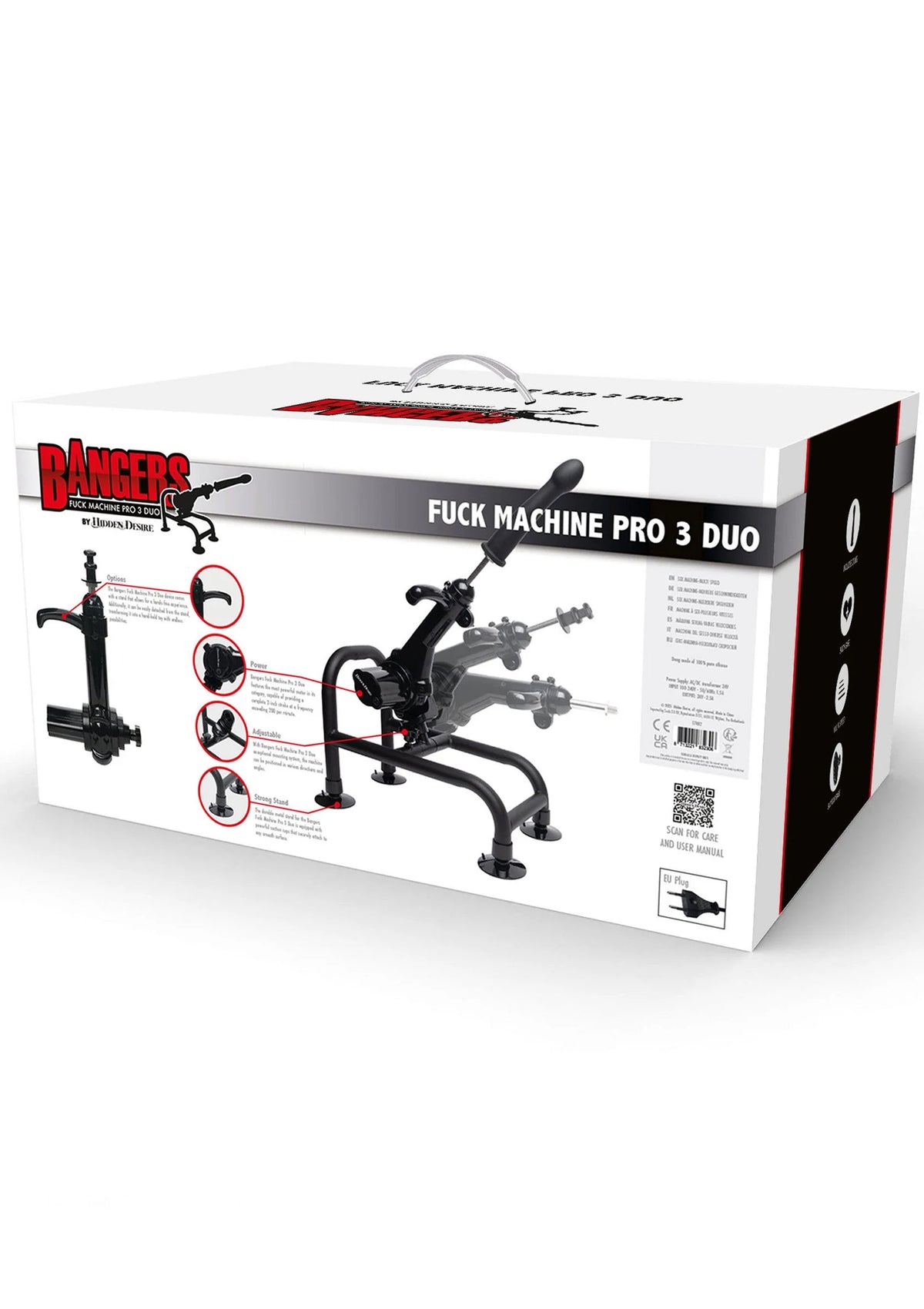 Bestel: Bangers Fuck Machine Pro 3 Duo by Hidden Desire - bij Happytoys: de erotische sex webshop | liever Happy dan Easy ⭐⭐⭐⭐⭐