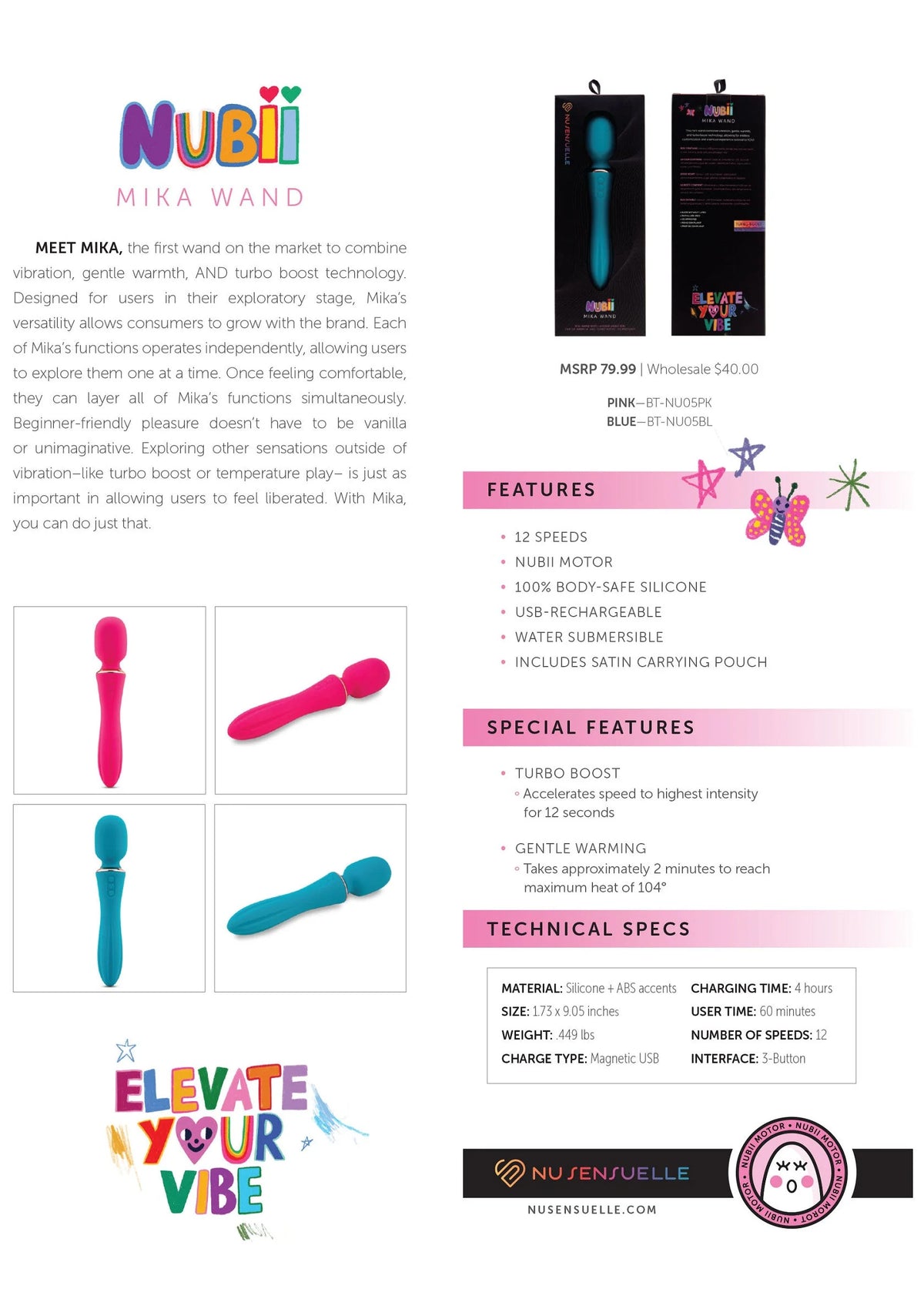 Bestel: Nubii Mika Wand by NuSensuelle - bij Happytoys: de erotische sex webshop | liever Happy dan Easy ⭐⭐⭐⭐⭐