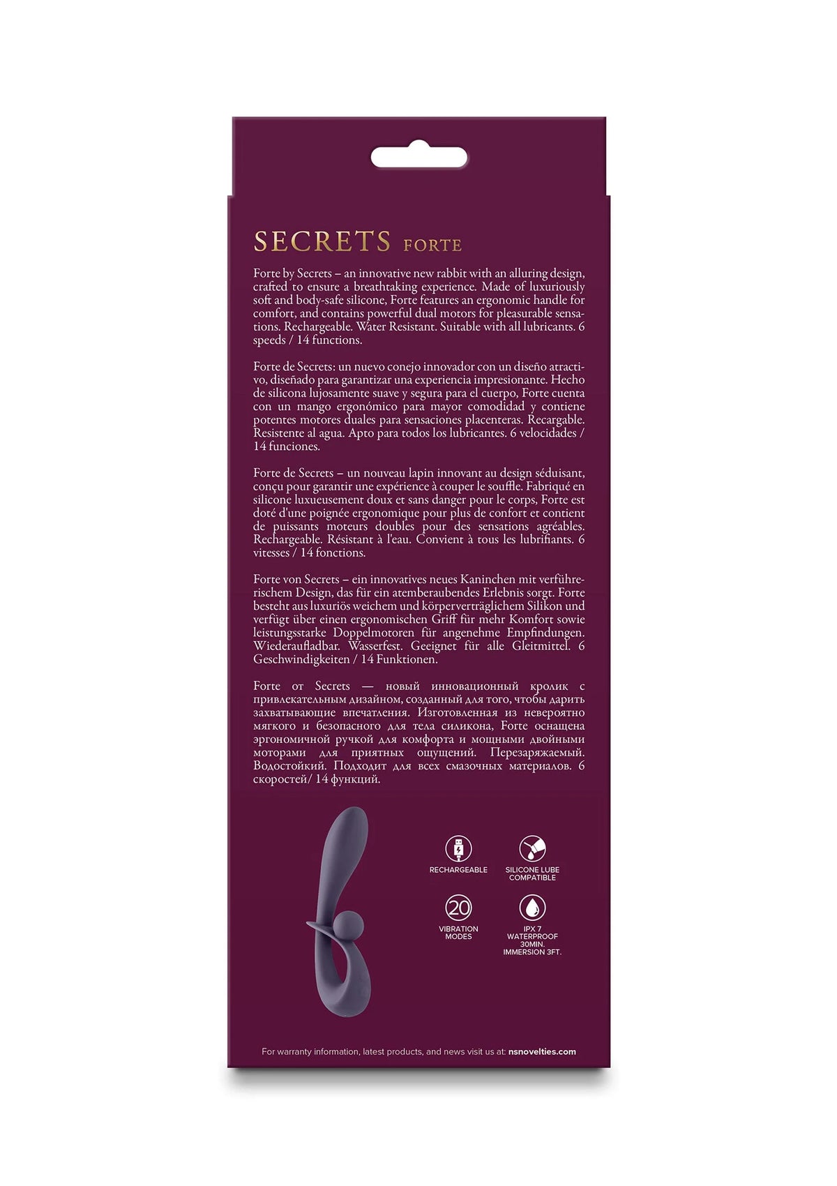 Bestel: Secrets Forte by NS Royalties - bij Happytoys: de erotische sex webshop | liever Happy dan Easy ⭐⭐⭐⭐⭐