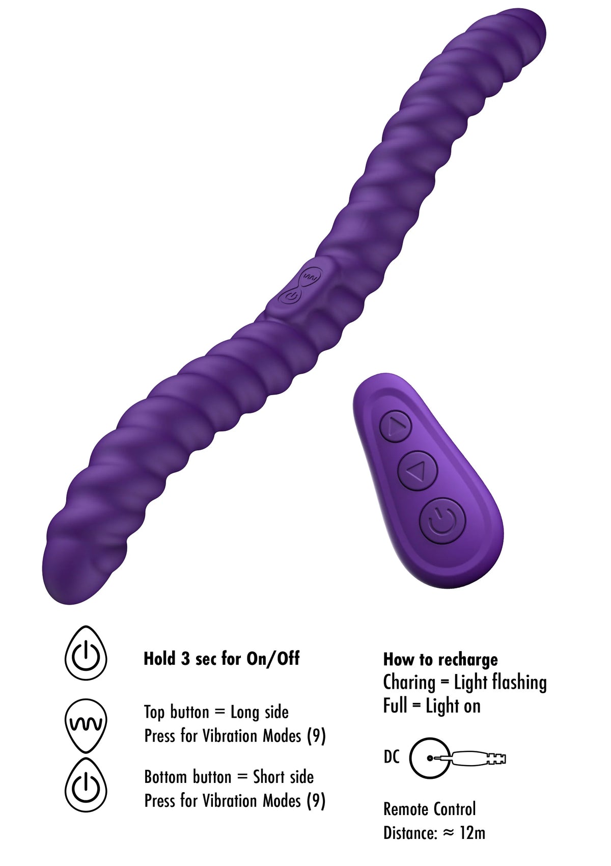 Bestel: Dual - Sided Flexible Vibrator by She. E.O. - bij Happytoys: de erotische sex webshop | liever Happy dan Easy ⭐⭐⭐⭐⭐