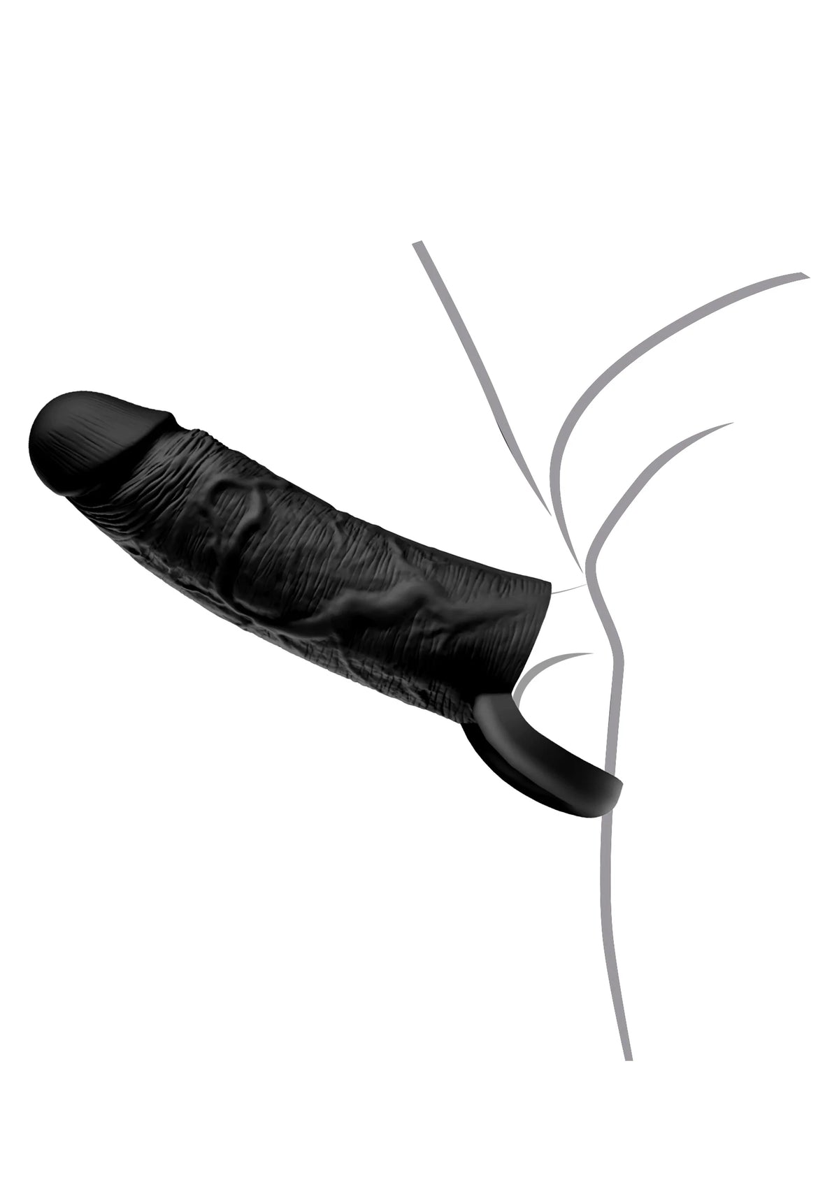 Bestel: Penis Sleeve Liquid Silicone Ring 15 cm by Hidden Desire Inferno - bij Happytoys: de erotische sex webshop | liever Happy dan Easy ⭐⭐⭐⭐⭐