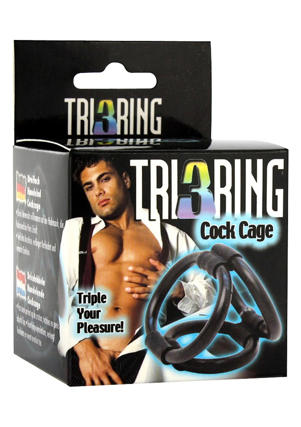 Bestel: Tri Ring Cock Cage by Seven Creations - bij Happytoys: de erotische sex webshop | liever Happy dan Easy ⭐⭐⭐⭐⭐