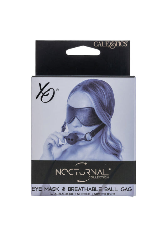 Bestel: Eye Mask & Breathable Ball Gag by CalExotics Nocturnal - bij Happytoys: de erotische sex webshop | liever Happy dan Easy ⭐⭐⭐⭐⭐