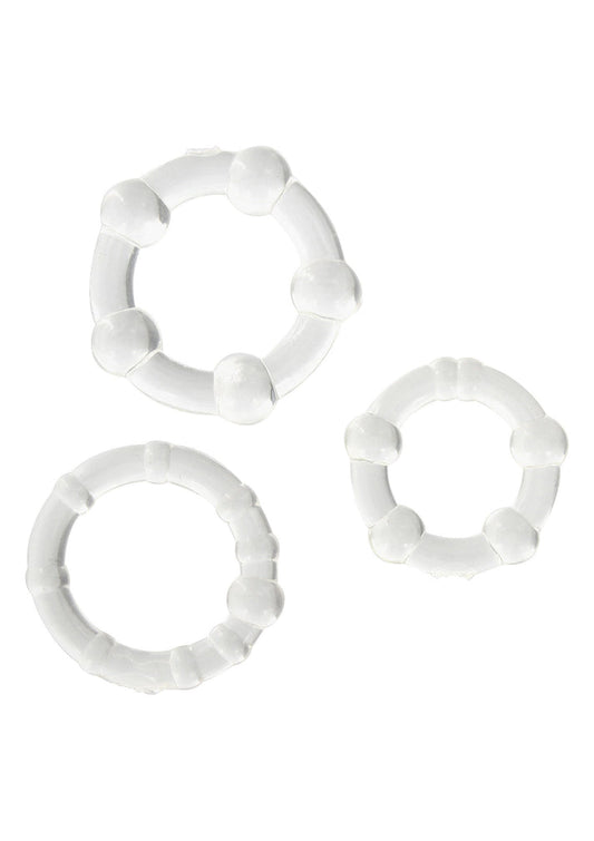 Bestel: Stay Hard - Three Rings by Happytoys - bij Happytoys: de erotische sex webshop | liever Happy dan Easy ⭐⭐⭐⭐⭐ - Clear - 35500 - CLEAR