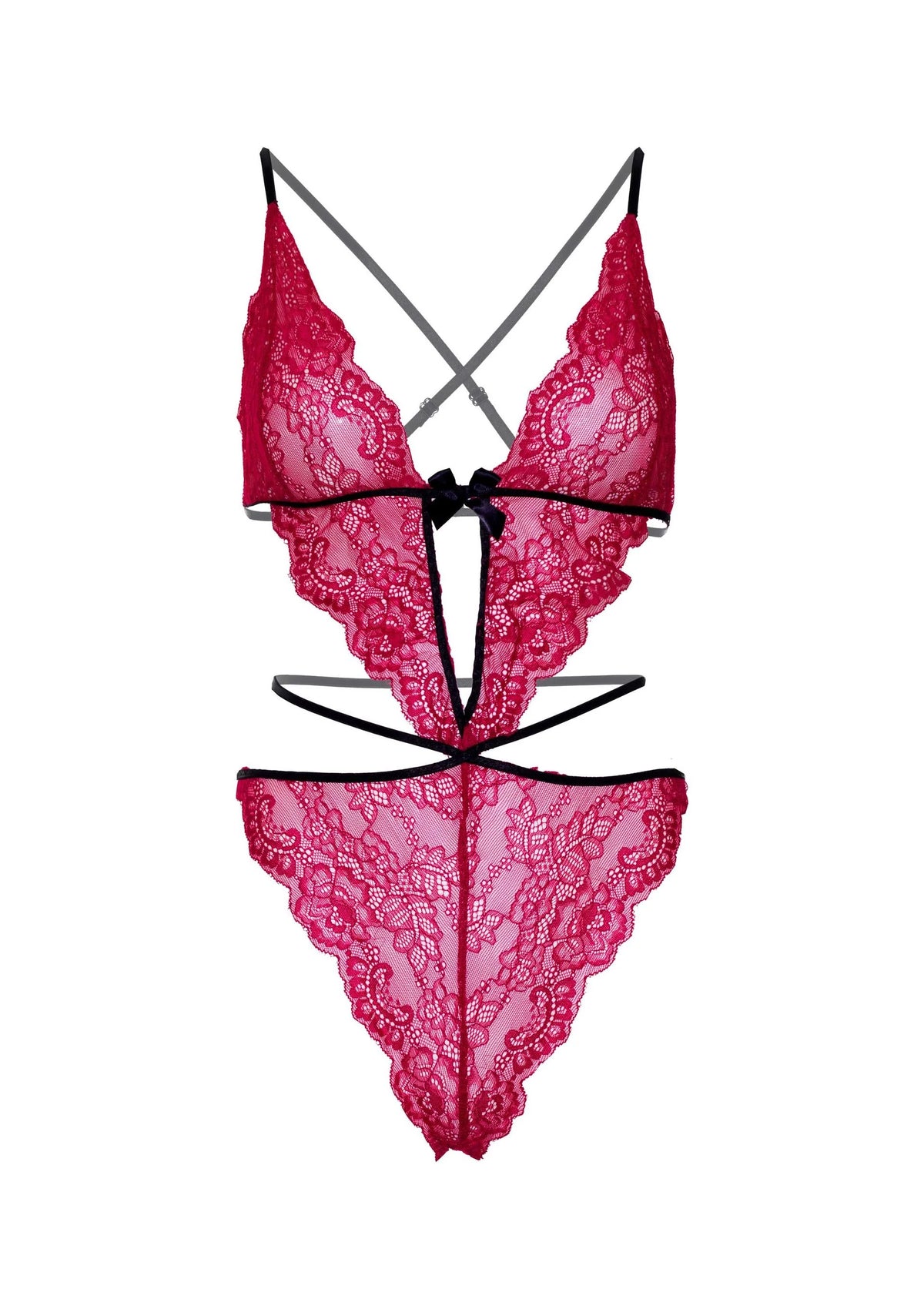 Bestel: Scalloped Teddy and Panty by Leg Avenue - bij Happytoys: de erotische sex webshop | liever Happy dan Easy ⭐⭐⭐⭐⭐