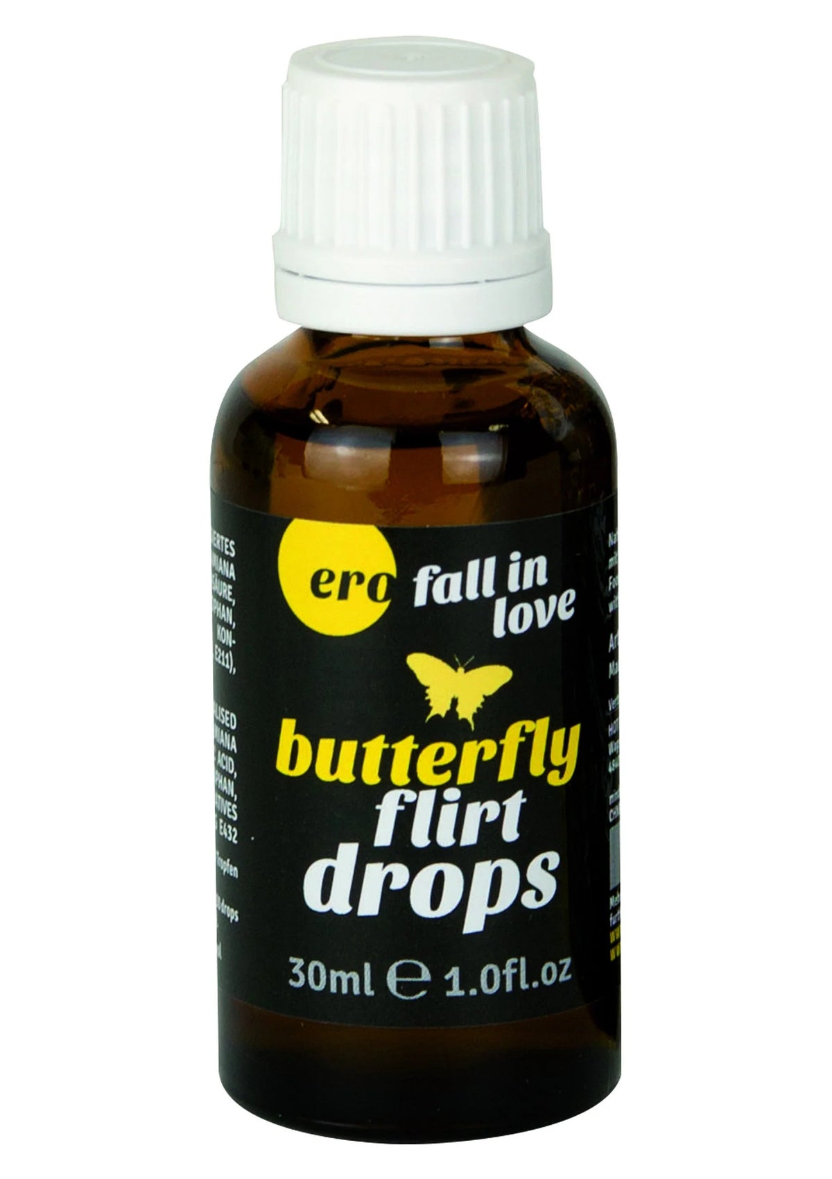 Bestel: Ero Butterfly Flirt Drops 30ml by Hot - bij Happytoys: de erotische sex webshop | liever Happy dan Easy ⭐⭐⭐⭐⭐