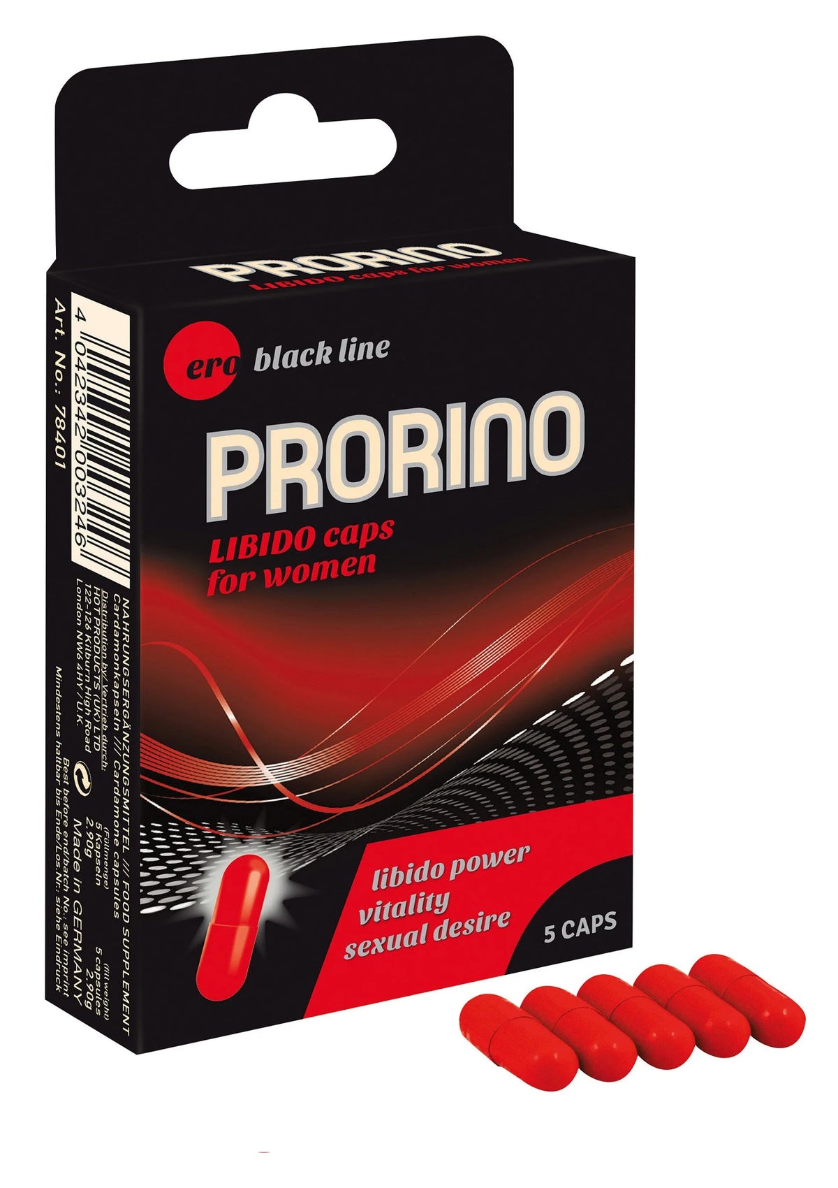 Bestel: Prorino Libido Caps For Women 5 pcs by Hot Prorino - bij Happytoys: de erotische sex webshop | liever Happy dan Easy ⭐⭐⭐⭐⭐ - Default Title - 90363 - NATUREL