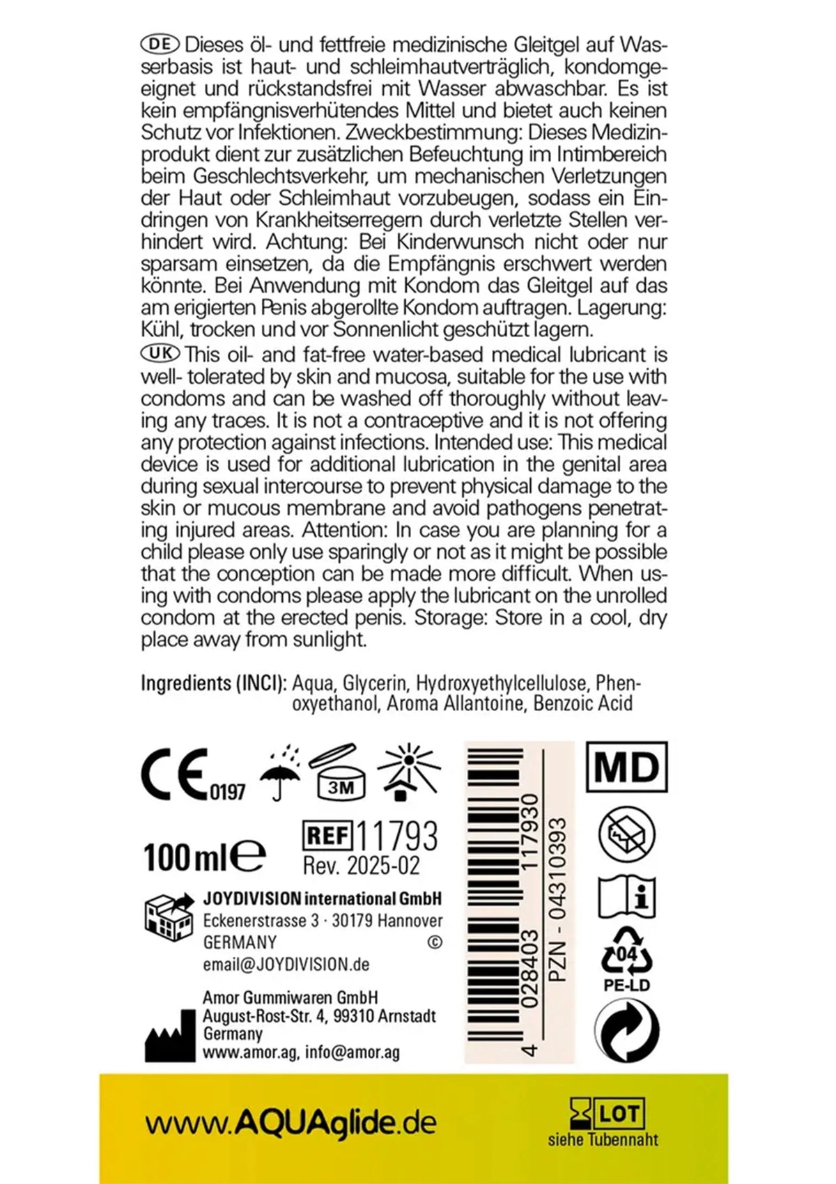Bestel: Aquaglide 100 ml by Joy Devision - bij Happytoys: de erotische sex webshop | liever Happy dan Easy ⭐⭐⭐⭐⭐