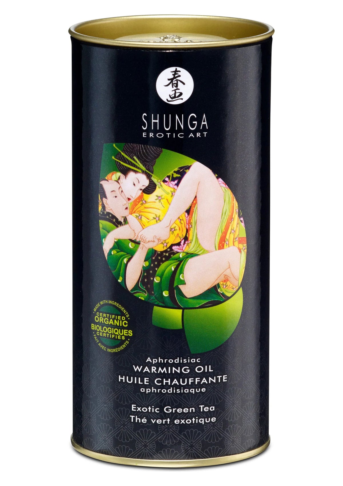Bestel: Warming Oil - Exotic Green Tea - 100 ml by Shunga - bij Happytoys: de erotische sex webshop | liever Happy dan Easy ⭐⭐⭐⭐⭐