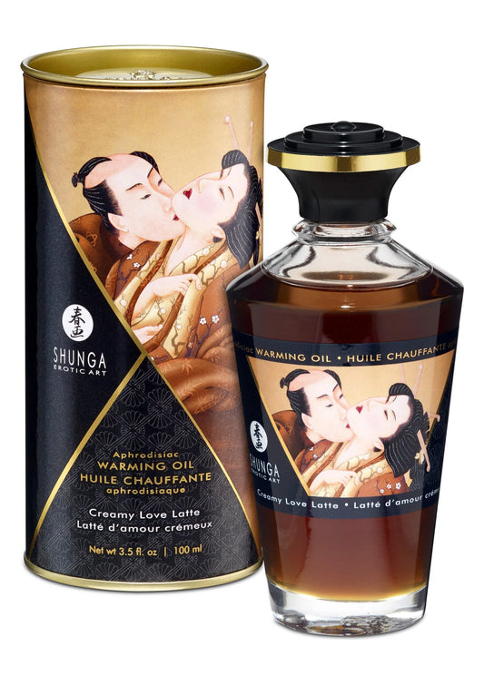 Bestel: Warming Oil - Creamy Latte - 100 ml by Shunga - bij Happytoys: de erotische sex webshop | liever Happy dan Easy ⭐⭐⭐⭐⭐ - Default Title - 94512 - COFFEE - 100