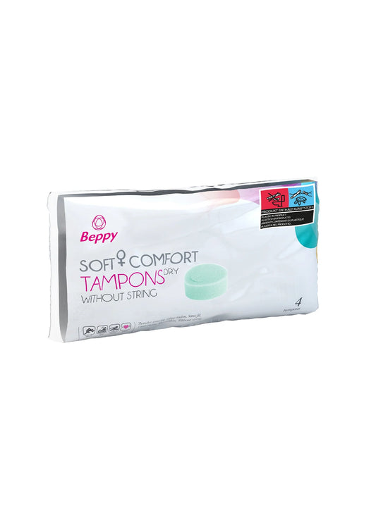 Bestel: Soft & Comfort Dry Tampons 4 pcs by Beppy - bij Happytoys: de erotische sex webshop | liever Happy dan Easy ⭐⭐⭐⭐⭐ - Default Title - 96208 - NATUREL