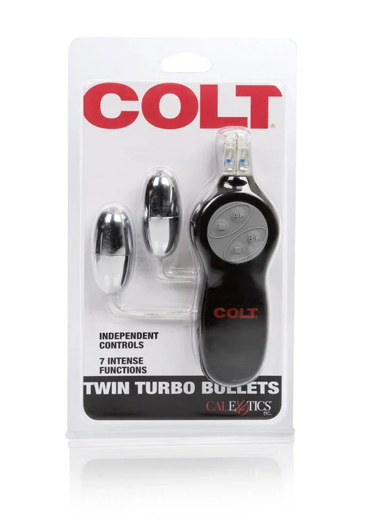 COLT Twin Turbo Bullets Double Vibrator by CalExotics - Happytoys Sexshop: online sex shop for Feeling Happy & Easy π - Discreet geleverd