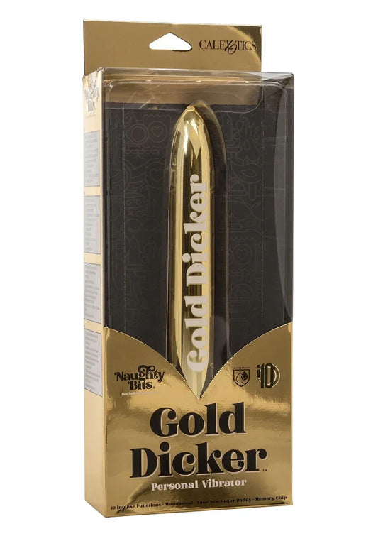 CalExoticsNaughtyBitsGoldDickerPersonalVibrator2 @ Happytoys Sexshop: online sex shop for Feeling Happy & Easy π the erotic store owned by a woman