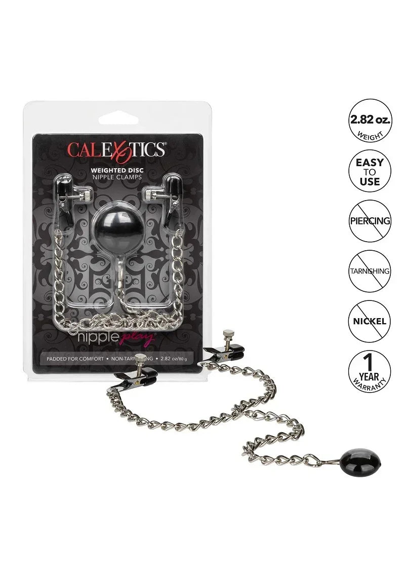 CalExoticsNipplePlayWeightedDiscNippleClamps5 @ Happytoys Sexshop: online sex shop for Feeling Happy & Easy π the erotic store owned by a woman