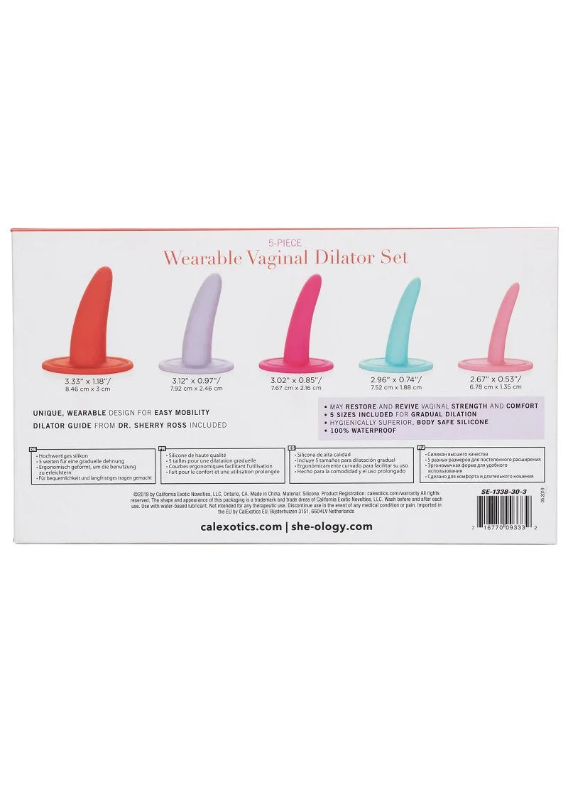 She-ology 5-piece Wearable Vaginal Dilator Set by CalExotics - Happytoys Sexshop: online sex shop for Feeling Happy & Easy π - Discreet geleverd