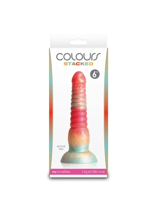 Stacked 6 inch Dildo Red by NS Novelties - Happytoys Sexshop: online sex shop for Feeling Happy & Easy 😊 - Discreet geleverd