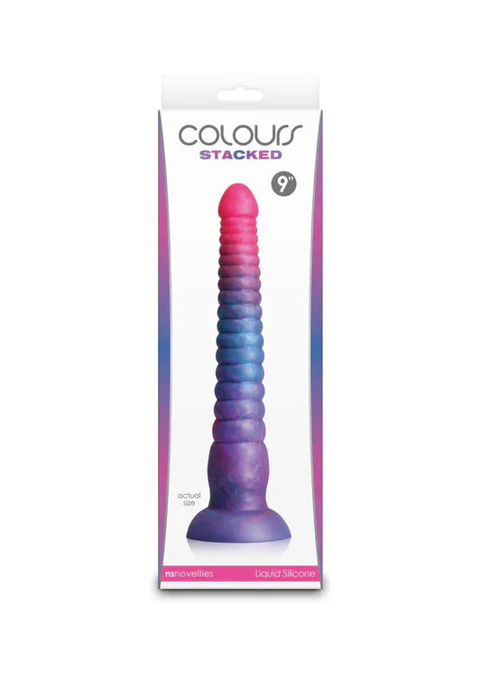 Stacked 9 inch Dildo Blue by NS Novelties - Happytoys Sexshop: online sex shop for Feeling Happy & Easy 😊 - Discreet geleverd