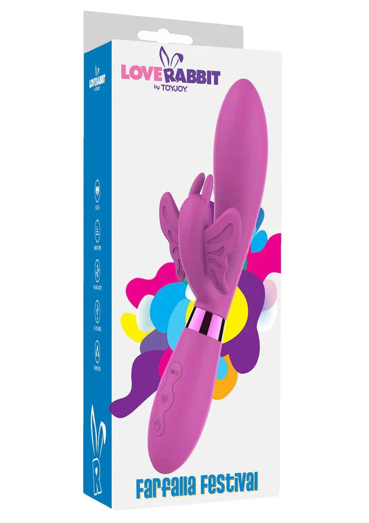 ♀ ToyJoy Love Rabbit Farfalla Festival Vibrator - Happytoys Sexshop: online sex shop for Feeling Happy & Easy 😊 - Discreet geleverd