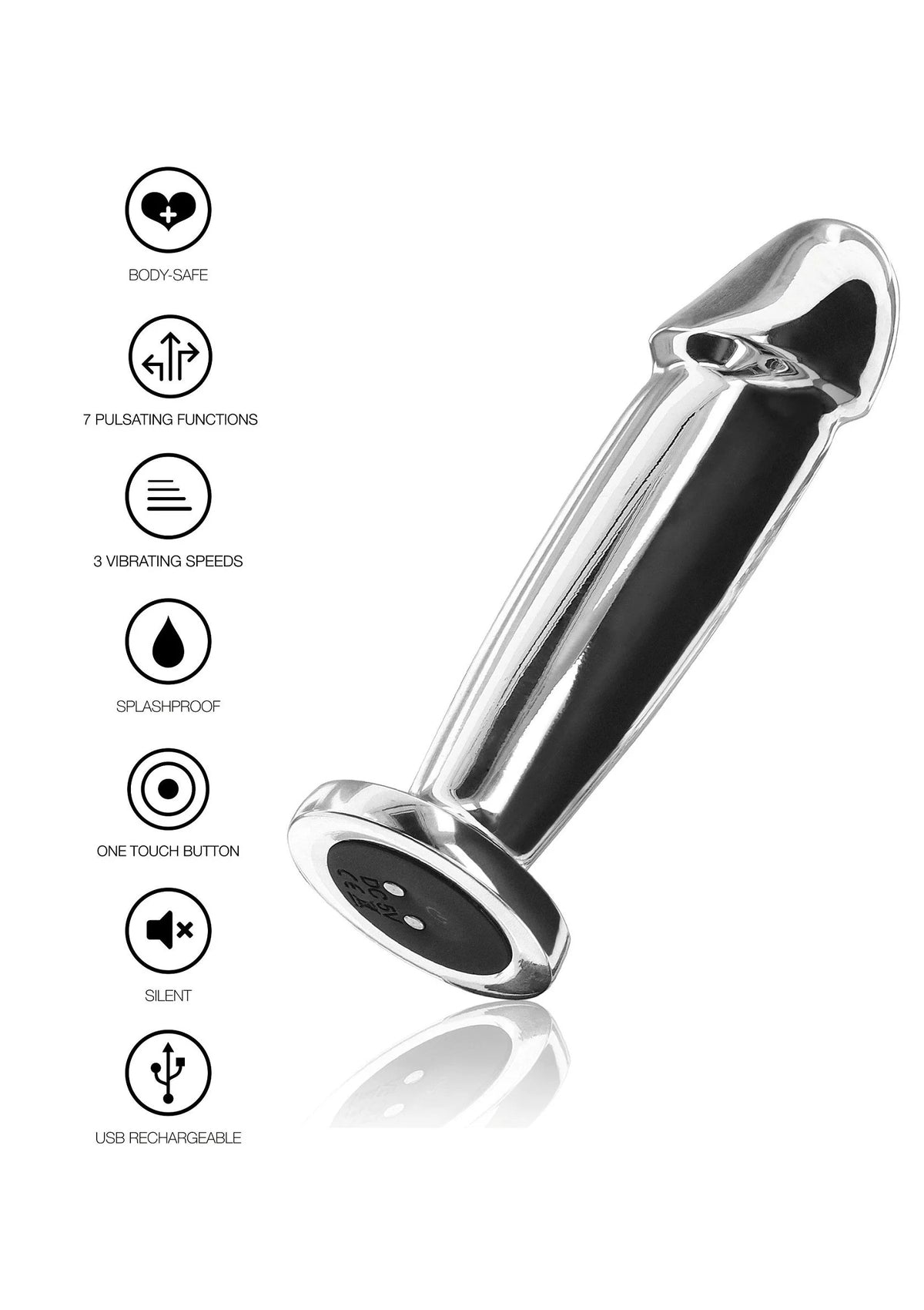 Bestel: Buttocks The Intruder Vibrating Plug Metal Buttplug by ToyJoy - bij Happytoys: de erotische sex webshop | liever Happy dan Easy ⭐⭐⭐⭐⭐