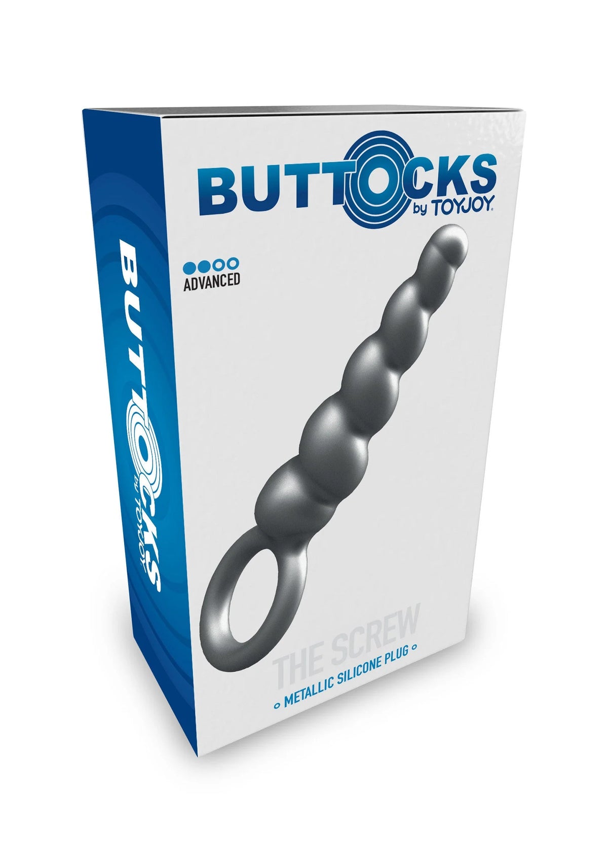 Bestel: Buttocks The Screw Metallic Silicone Plug by ToyJoy - bij Happytoys: de erotische sex webshop | liever Happy dan Easy ⭐⭐⭐⭐⭐