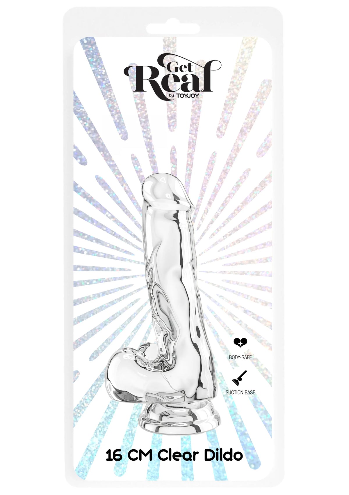 Bestel: Get Real Clear Dildo with Balls 6' by ToyJoy - bij Happytoys: de erotische sex webshop | liever Happy dan Easy ⭐⭐⭐⭐⭐