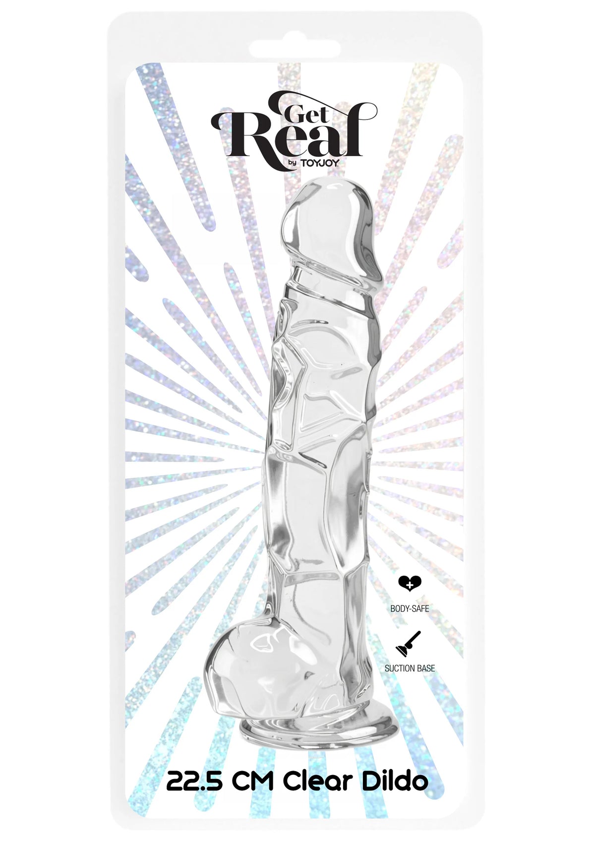 Bestel: Get Real Clear Dildo with Balls 8' by ToyJoy - bij Happytoys: de erotische sex webshop | liever Happy dan Easy ⭐⭐⭐⭐⭐