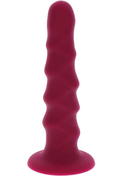 Bestel: Harness Dong Ribbed Silicone 16 cm - bij Happytoys: de erotische sex webshop | liever Happy dan Easy ⭐⭐⭐⭐⭐ - Default Title - 10145 - RED