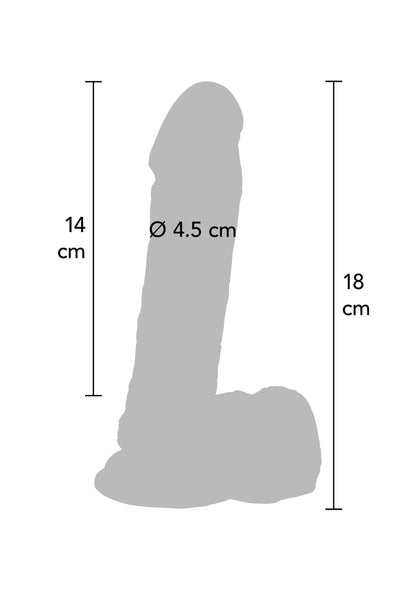 Bestel: Dildo PVC 18 cm Black by ToyJoy - bij Happytoys: de erotische sex webshop | liever Happy dan Easy ⭐⭐⭐⭐⭐
