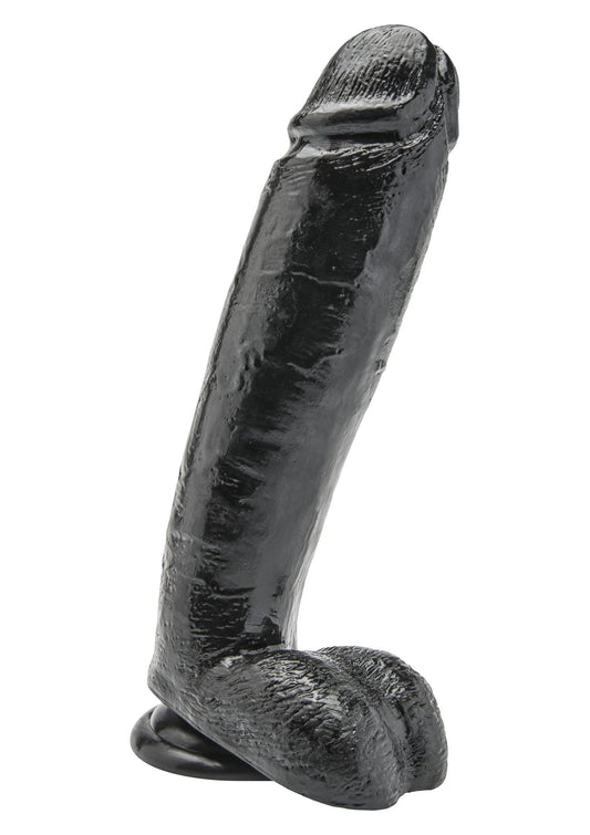 Bestel: Dildo PVC 25.5 cm byToyJoy Get Real - bij Happytoys: de erotische sex webshop | liever Happy dan Easy ⭐⭐⭐⭐⭐ - Zwart - 10168 - BLACK