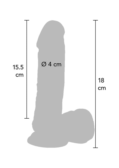 Bestel: Get Real Dildo 7' with Balls Vibrator by ToyJoy - bij Happytoys: de erotische sex webshop | liever Happy dan Easy ⭐⭐⭐⭐⭐