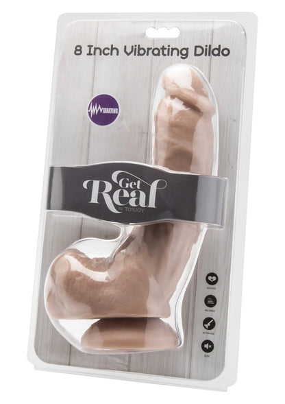 Bestel: Get Real Dildo 8' with Balls Vibrator by ToyJoy - bij Happytoys: de erotische sex webshop | liever Happy dan Easy ⭐⭐⭐⭐⭐