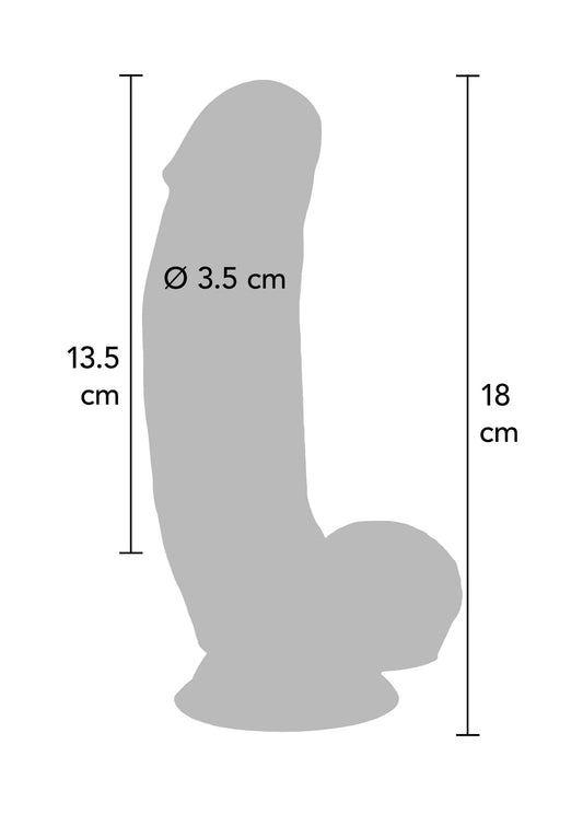 Bestel: Dildo Silicone 18 cm by ToyJoy Get Real - bij Happytoys: de erotische sex webshop | liever Happy dan Easy ⭐⭐⭐⭐⭐