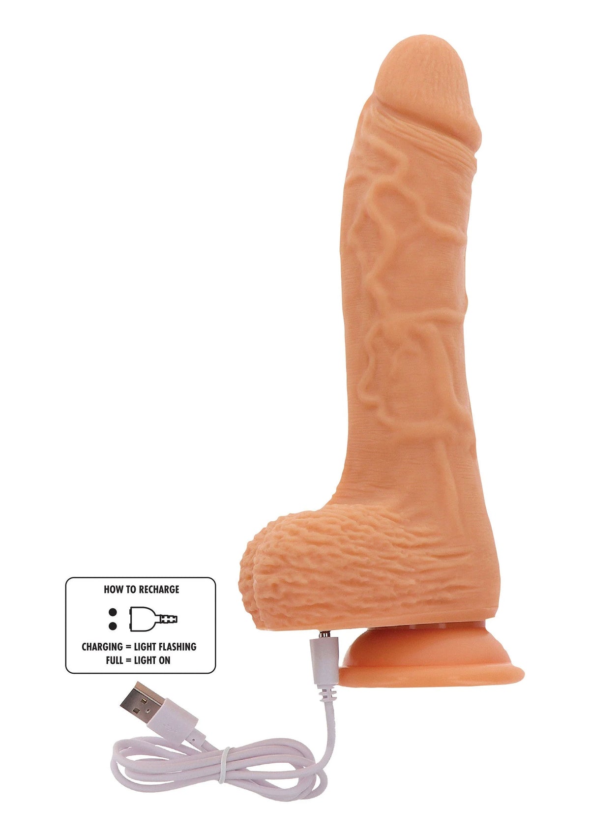 Bestel: Get Real Up&Down Rotating Vibrating Dildo by ToyJoy - bij Happytoys: de erotische sex webshop | liever Happy dan Easy ⭐⭐⭐⭐⭐