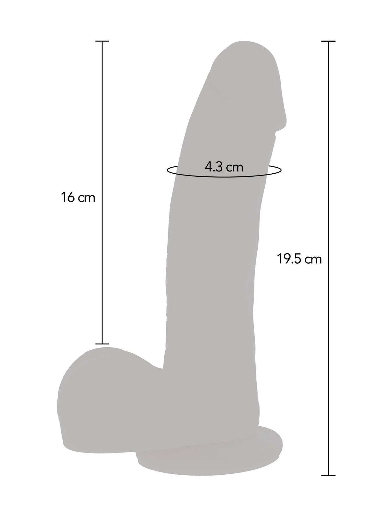Bestel: Naked Thrusting Dildo Silicone 19.5 cm by ToyJoy - bij Happytoys: de erotische sex webshop | liever Happy dan Easy ⭐⭐⭐⭐⭐