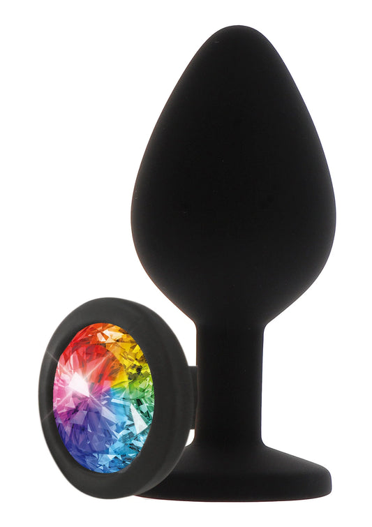 Bestel: Rainbow Booty Jewel Medium - bij Happytoys: de erotische sex webshop | liever Happy dan Easy ⭐⭐⭐⭐⭐ - Default Title - 10297 - BLACK