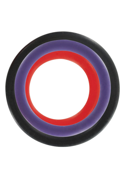 Bestel: Basics Triple Rings Multicolor 3pcs by ToyJoy - bij Happytoys: de erotische sex webshop | liever Happy dan Easy ⭐⭐⭐⭐⭐