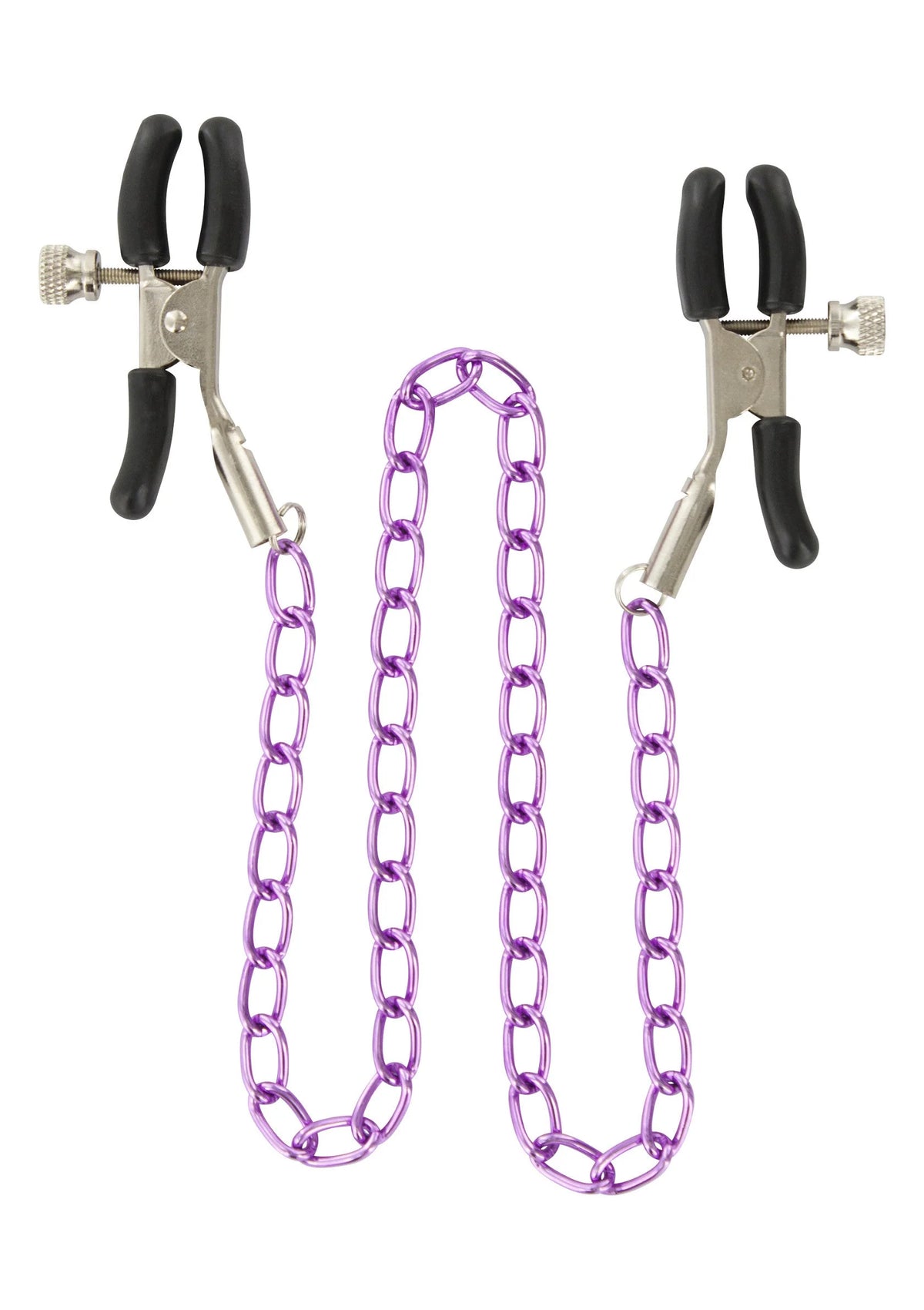 Bestel: Basics Stimulating Nipple Chain by ToyJoy - bij Happytoys: de erotische sex webshop | liever Happy dan Easy ⭐⭐⭐⭐⭐ - Default Title - 10320 - PURPLE