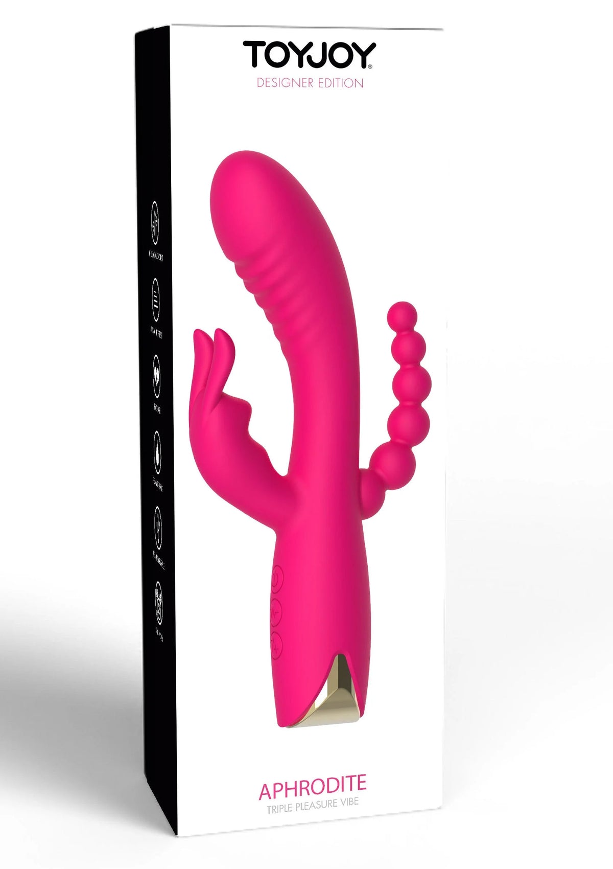 Bestel: Designer Edition Aphrodite Triple Vibrator by ToyJoy - vibrators bij Happytoys: de erotische sex webshop | liever Happy dan Easy ⭐⭐⭐⭐⭐