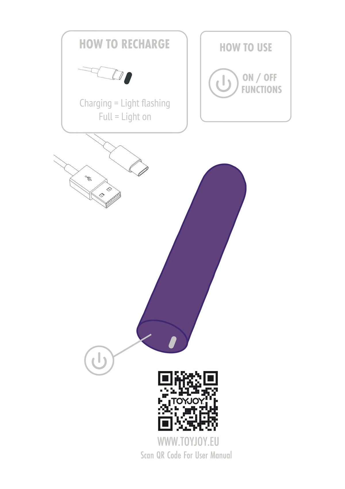 Bestel: Designer Edition Pocket Vibrator Purple by Toyjoy - bij Happytoys: de erotische sex webshop | liever Happy dan Easy ⭐⭐⭐⭐⭐