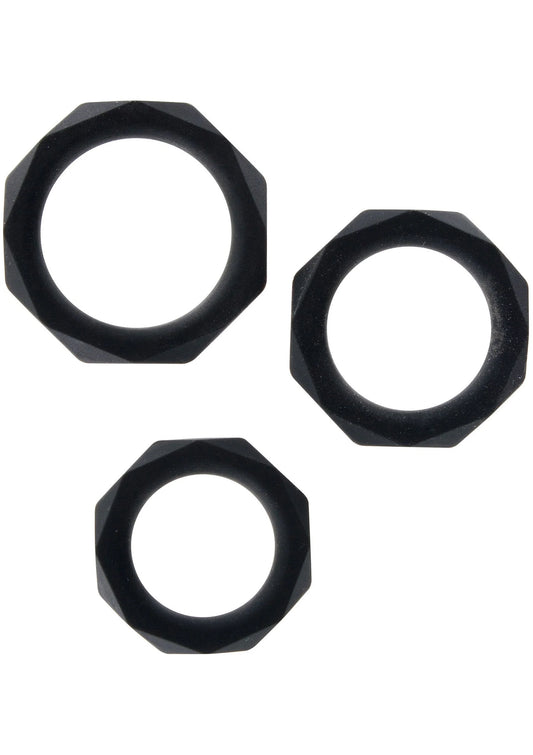 Bestel: Manpower Power Halo C - Ring Set by ToyJoy - bij Happytoys: de erotische sex webshop | liever Happy dan Easy ⭐⭐⭐⭐⭐ - Default Title - 10453 - BLACK