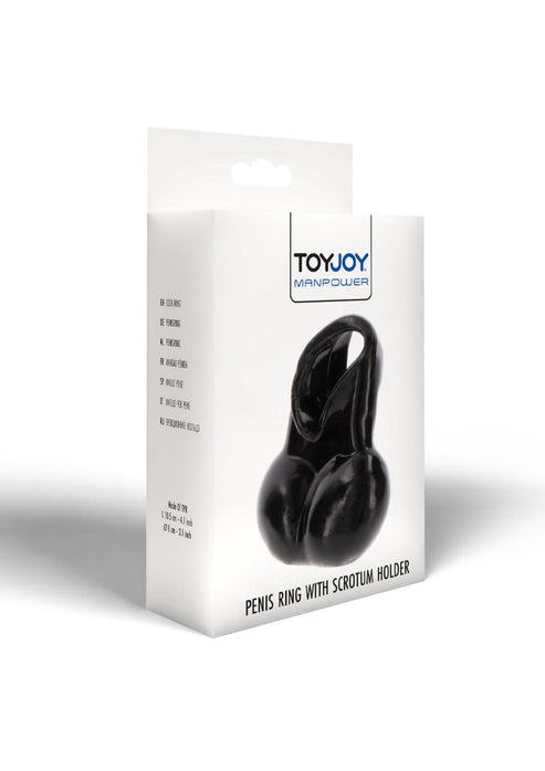 Bestel: Penis Ring with Scrotum Holder by ToyJoy Manpower - bij Happytoys: de erotische sex webshop | liever Happy dan Easy ⭐⭐⭐⭐⭐