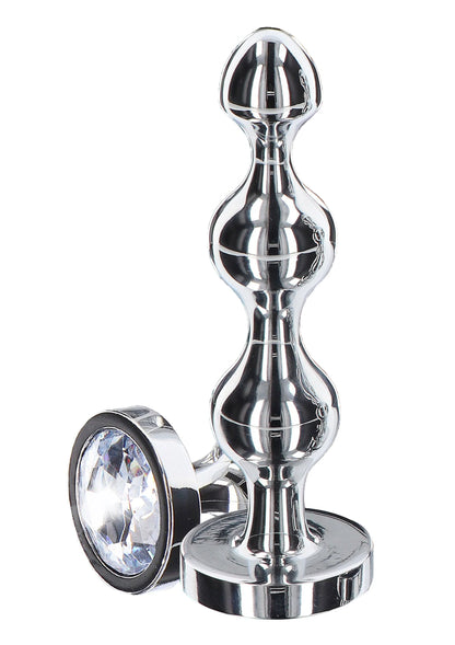 Bestel: Diamond Star Beads Medium by ToyJoy Anal Play - bij Happytoys: de erotische sex webshop | liever Happy dan Easy ⭐⭐⭐⭐⭐ - Default Title - 10577 - SILVER