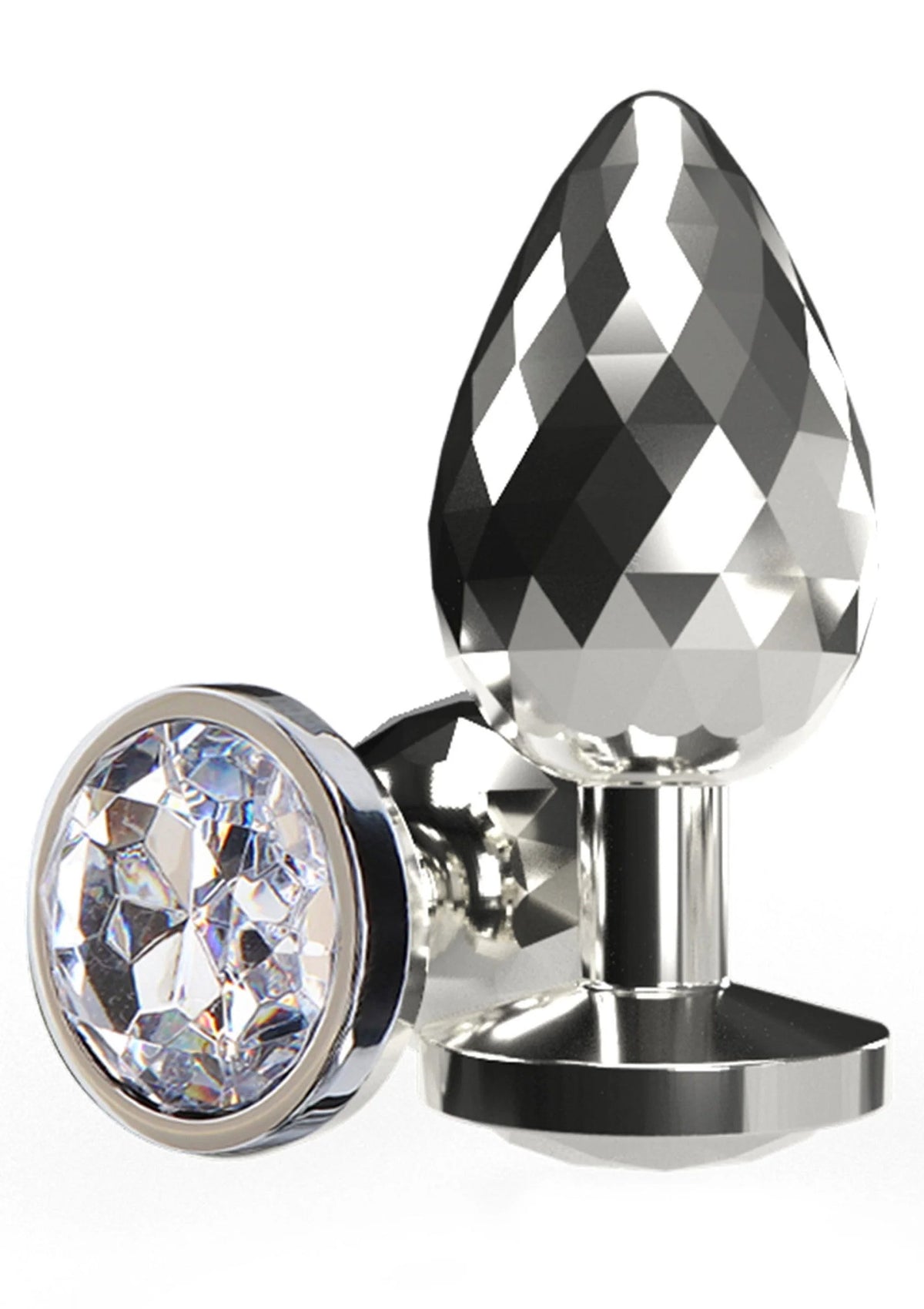 Bestel: Disco Diamond Plug Large by ToyJoy Anal Play - bij Happytoys: de erotische sex webshop | liever Happy dan Easy ⭐⭐⭐⭐⭐ - Default Title - 10599 - SILVER