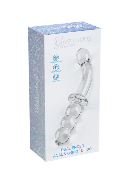 Bestel: Dual - Ended Anal & G - spot Dildo byToyJoy Glass Worxx - vibrators bij Happytoys: de erotische sex webshop | liever Happy dan Easy ⭐⭐⭐⭐⭐