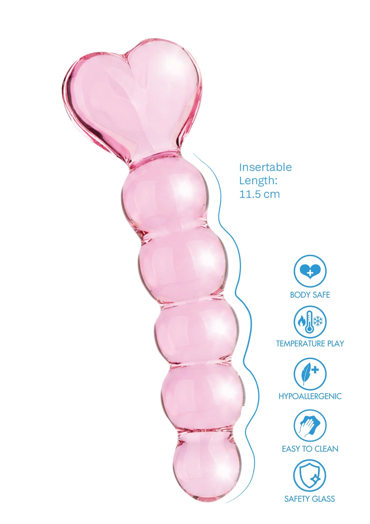 Bestel: Crystal Heart Anal Dildo by ToyJoy Glass Worxx - bij Happytoys: de erotische sex webshop | liever Happy dan Easy ⭐⭐⭐⭐⭐