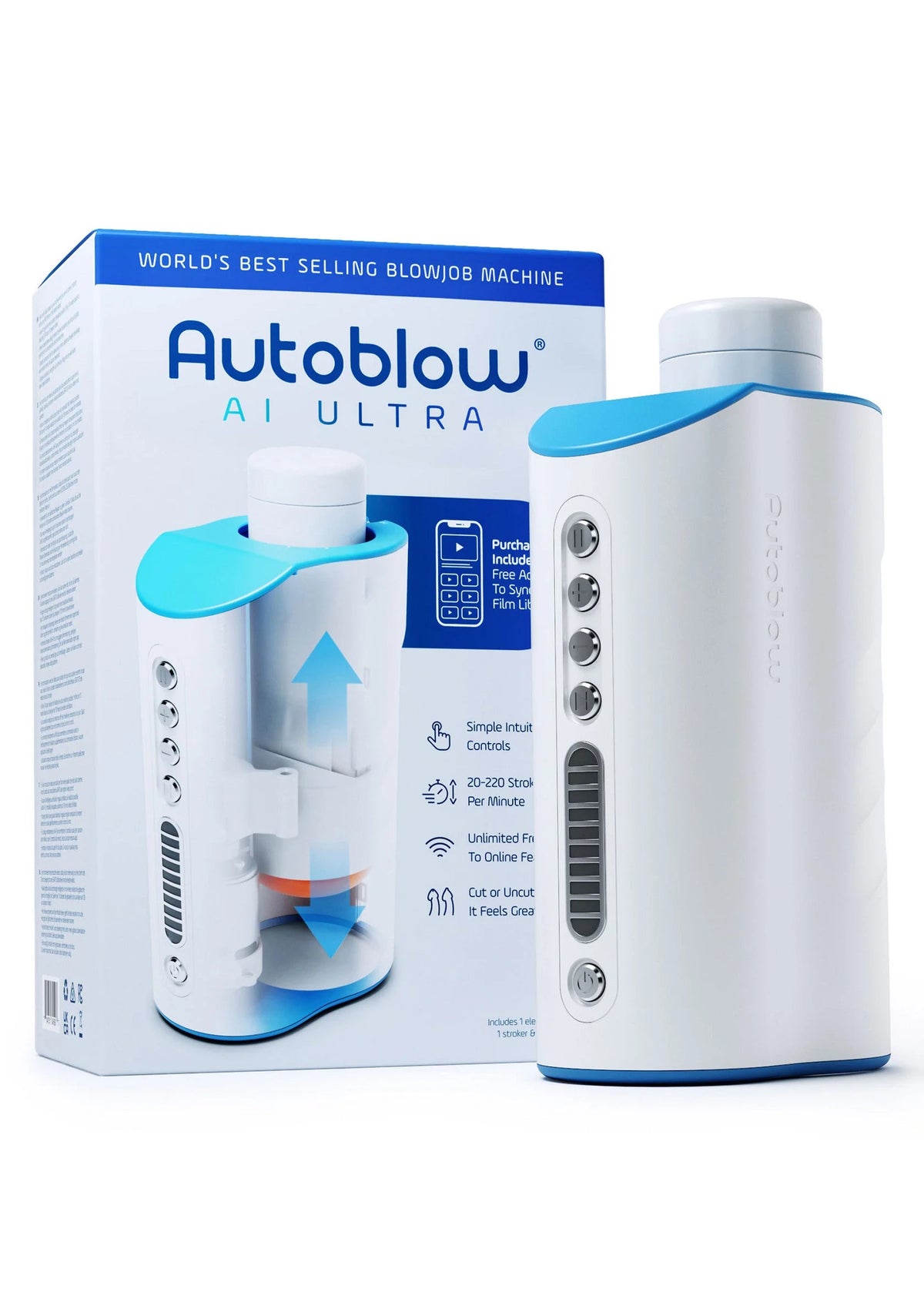 Bestel: Autoblow AI Ultra (EU Plug) By Autoblow - bij Happytoys: de erotische sex webshop | liever Happy dan Easy ⭐⭐⭐⭐⭐ - Default Title - 10870 - WHITE