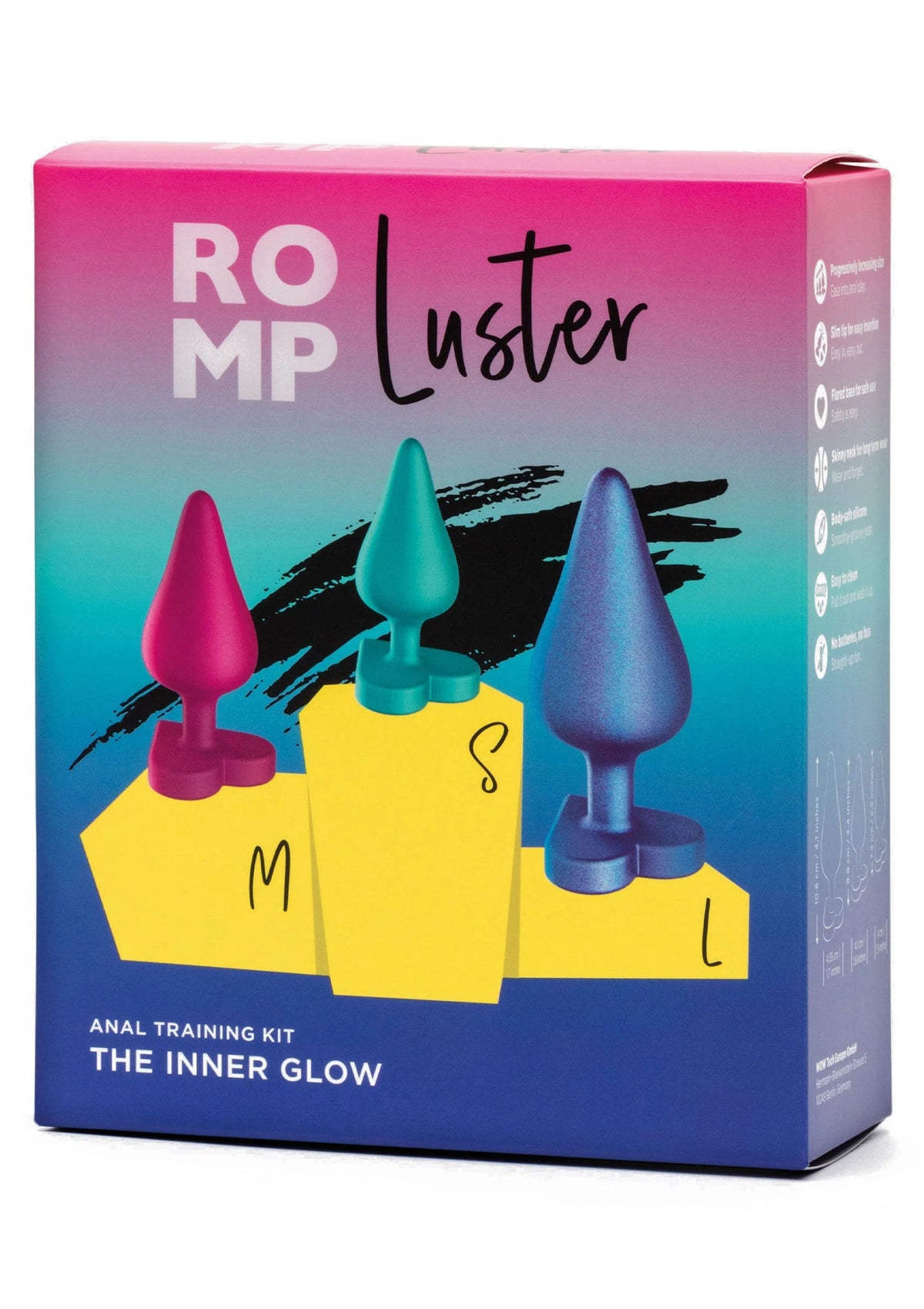 Bestel: Luster Anal training Kit by Romp - bij Happytoys: de erotische sex webshop | liever Happy dan Easy ⭐⭐⭐⭐⭐